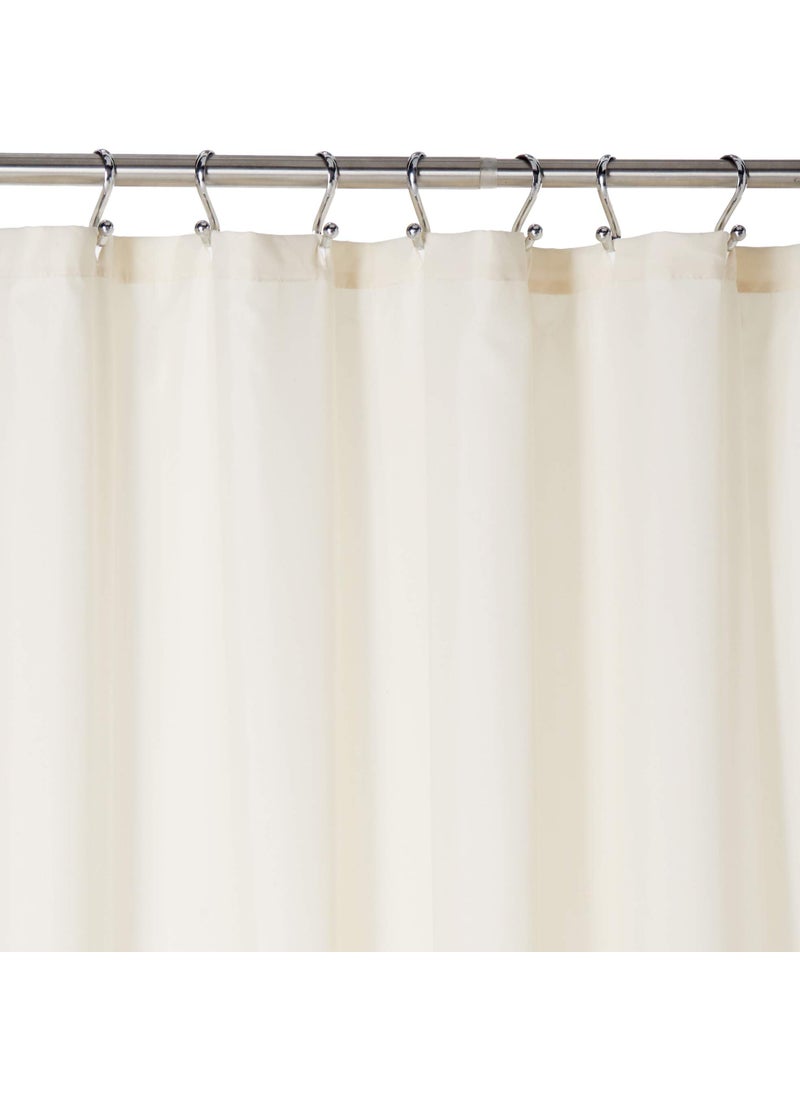 Comfort Spaces Comfort Spaces CS70-0099 Cavoy Bathroom Pintuck Shower Tufted Ruffle Pattern Modern Elegant Microfiber Fabric Bath Curtains  72""x72""  Ivory  - Image 3