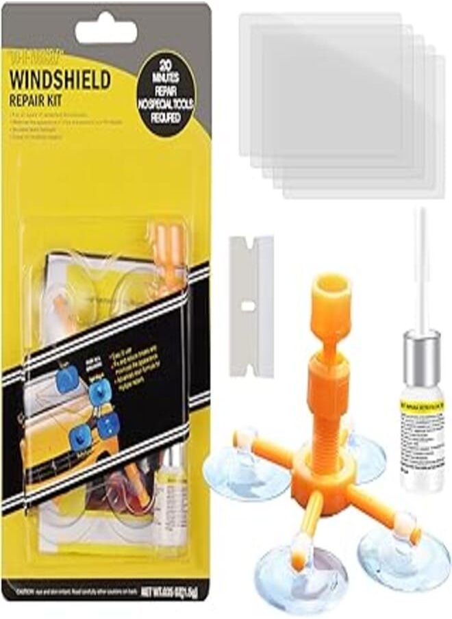 zeBrush Zebrush windshield repair kit, car window glass repair tool for quick fix windshield chips, s, bulls-eye, star-shaped and half-moon s 