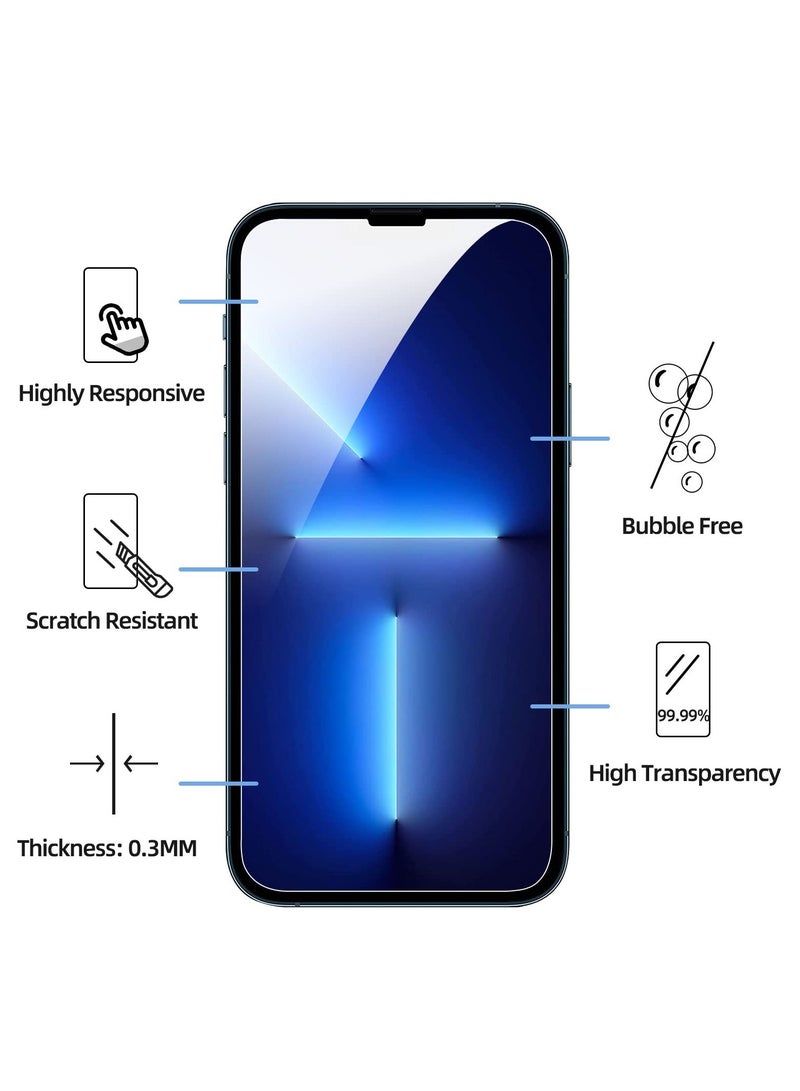 3 Pack Designed for iPhone 13 Pro Max, iPhone 14 Plus (6,7") Screen Protector Tempered Glass, Case Friendly Anti Scratch Bubble Free Ultra Resistant  - Image 2