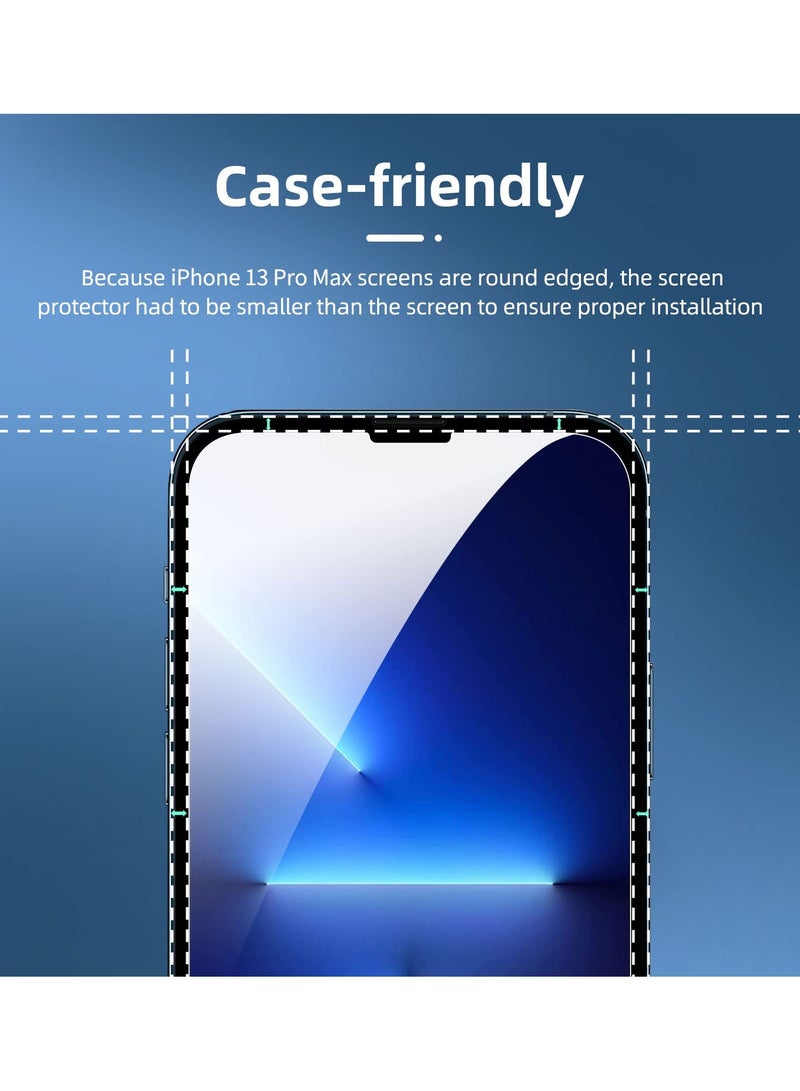 3 Pack Designed for iPhone 13 Pro Max, iPhone 14 Plus (6,7") Screen Protector Tempered Glass, Case Friendly Anti Scratch Bubble Free Ultra Resistant  - Image 3