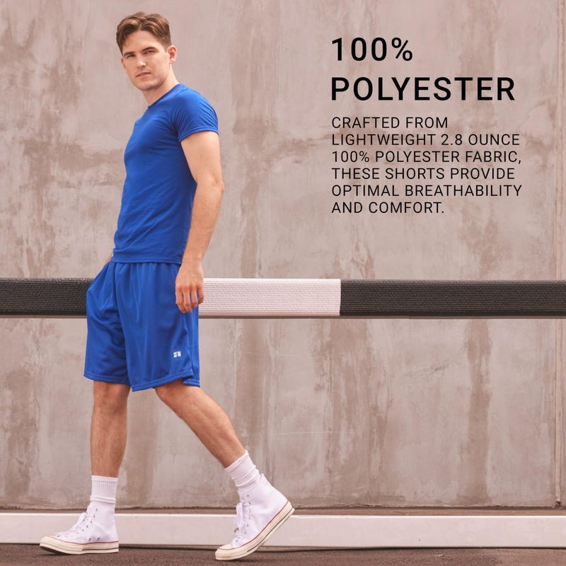 Russell Athletic Men's Mesh Pocket Short, Stealth, X-Large - Image 4