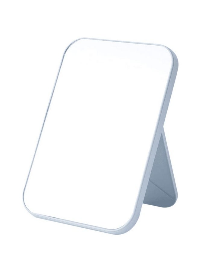 Leeonz Desktop Makeup Mirror Foldable Makeup Mirror Simple Portable Princess Mirror Rectangle Mirror Makeup Mirror Small Mirror With Stand For Women & Girls (Blue)  - Image 1