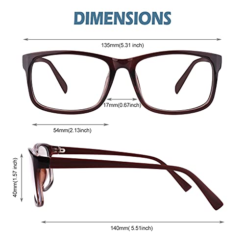 CGID Fake Glasses Clear Lens Non-Prescription Retro Rectangular Frame UV400 Protection Men Women CN12 - Image 5
