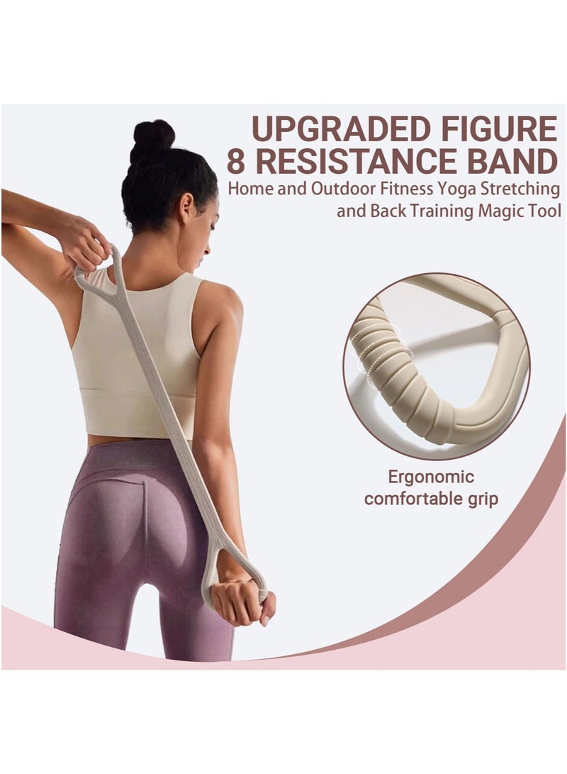 MarlaMall Figure 8 Resistance Band,Upgraded Shoulder Stretch Resistance Bands with Handles,Silicone Exercise Bands for Workout Arm Back at Gym or Home - Image 4
