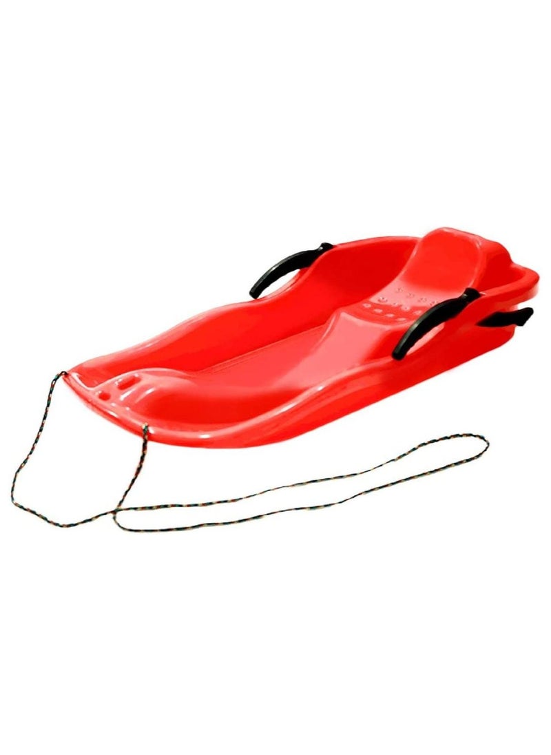 DubaiGallery Portable Snow Sled Sand Grass Skiing with Pull Rope, Slippery Racer Downhill Toboggan Rolling Snow Slider, for Kids Boat Sledge Sprinter (Random color). 