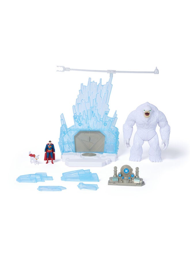 DC Superman Fortress of Solitude Battle Set, 3 Action Figures, Accessories, Pretend Play Super Heroes -Kids Toys For Boys and Girls Ages 4 and Up - Image 4
