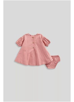 mothercare Crinkle Dress and Knickers  - Image 1