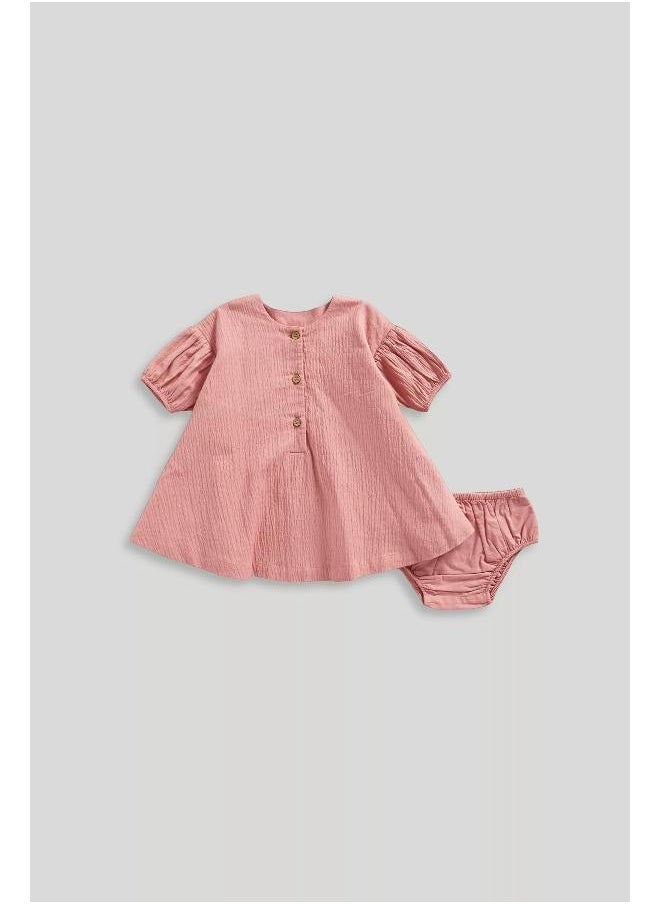 mothercare Crinkle Dress and Knickers  - Image 1