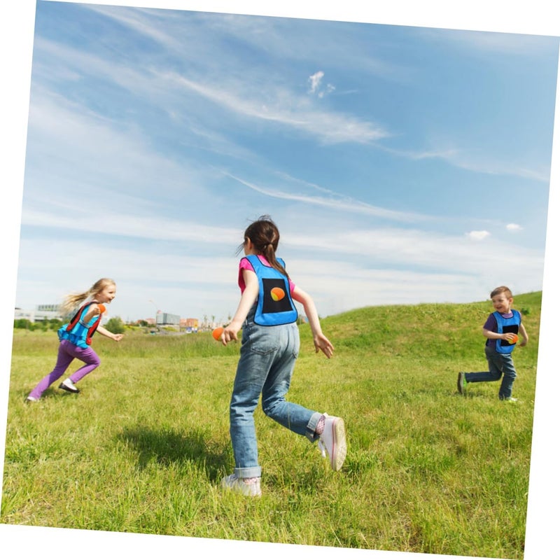 NUOBESTY Kids Sticky Ball Vest Set, 16.9x11.8 Inches 2 Sticky Dodgeball Vest with 10pcs Throwing Balls, Parent-Child Interactive Toy for Indoor and Outdoor Playing - Image 4