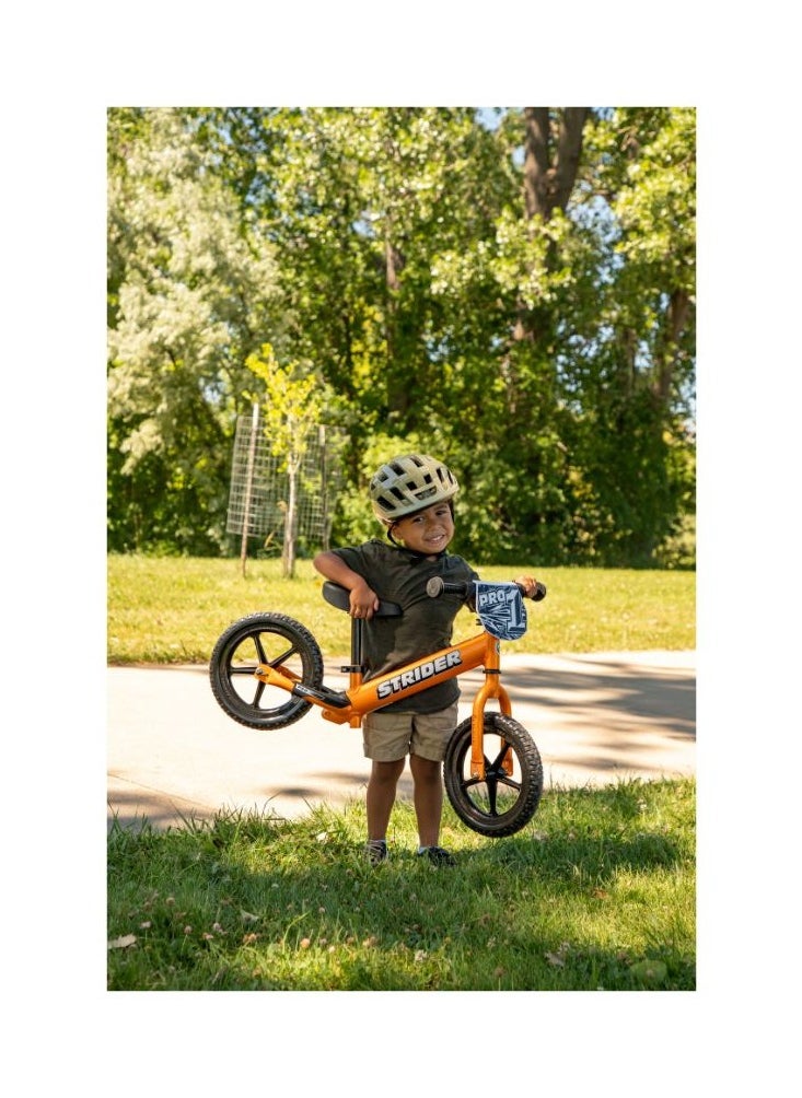 STRIDER - Strider 12”  Pro Bike - No Pedal Balance Bicycle for Kids 18 Months to 5 Years - Includes Safety Pad, Padded Seat, Mini Grips & Flat-Free Tires - Tool-Free Assembly & Adjustments - Image 1