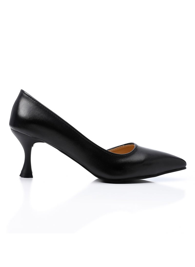 Mr.joe Slip On Pointed Toecap Kitten Heel Pumps - Black - EU 42  - Image 1