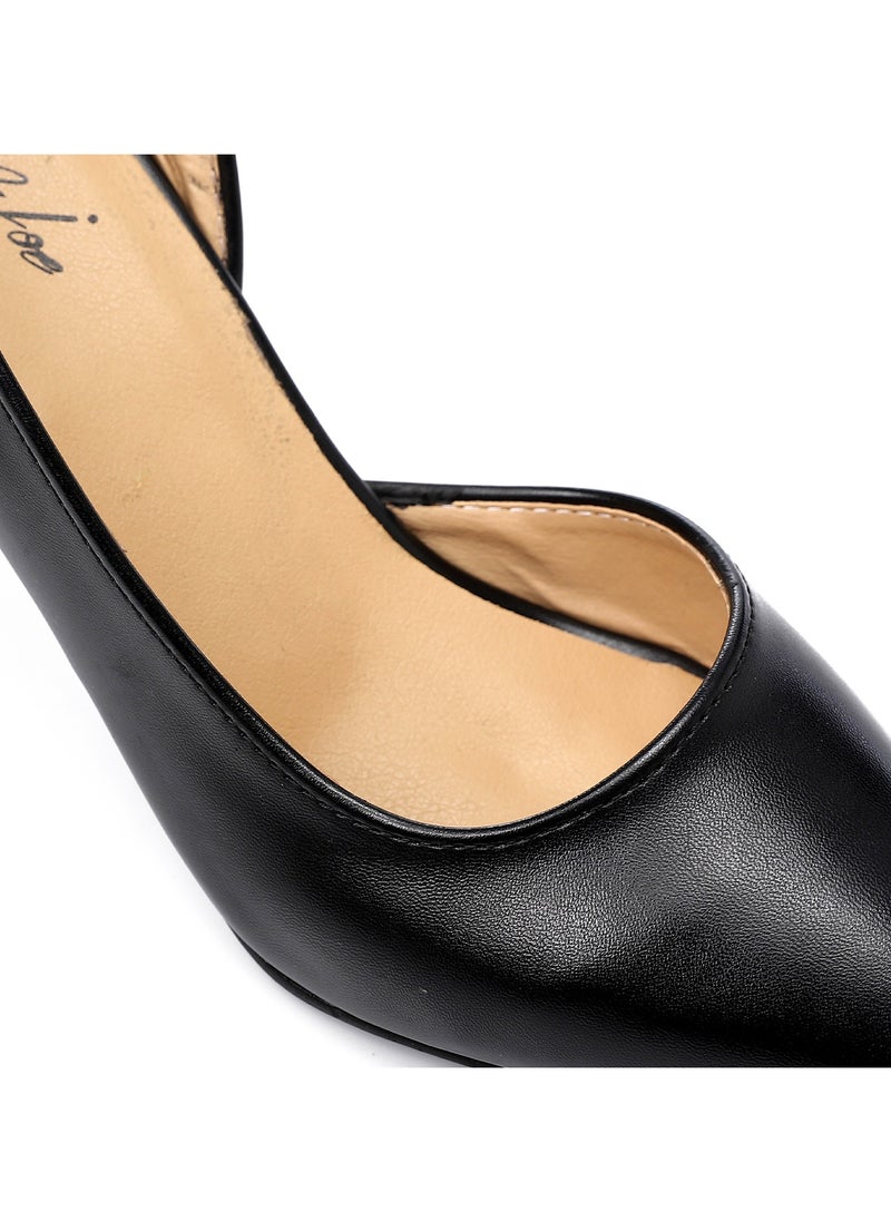Mr.joe Slip On Pointed Toecap Kitten Heel Pumps - Black - EU 42  - Image 5