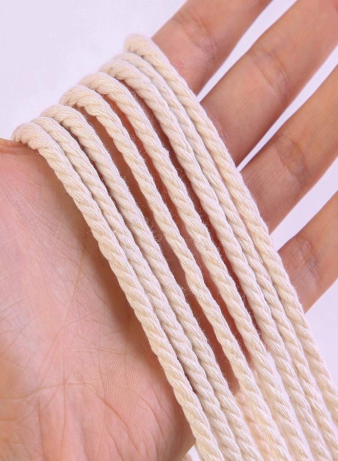 ZXCDINO حبل مكرمية 3 مم × 109 ياردة، مصنوع من القطن الطبيعي 100%، حبل قطني لمستلزمات المكرمية اليدوية، والتعليق على الجدران، وتعليق النباتات، والأعمال الحرفية، والحياكة، والمشاريع الزخرفية. - Image 2