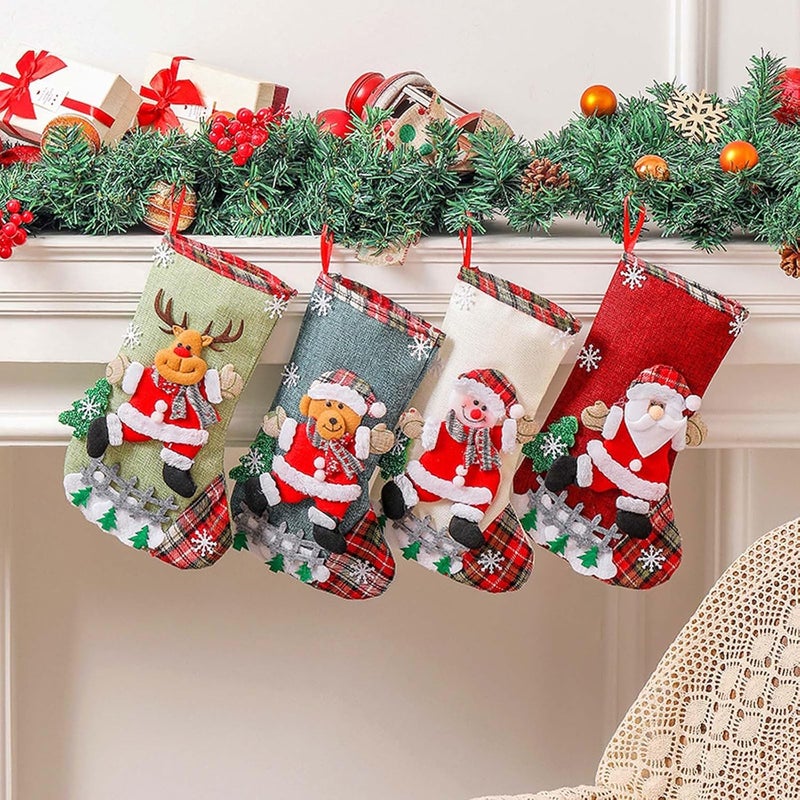 klarako Custom Stockings, Funny DIY Personalized Christmas Stocking with Name, Custom Christmas Stockings, Customized Xmas Decor Gifts for Family Kids, Christmas Holiday Party Decoration (B) - Image 4