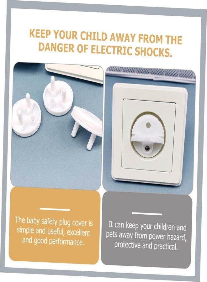 V2H Transparent Plastic Baby Proofing Outlet Covers, European Wall Round Hole Socket Plug Cover Baby Safety Protector(Set of 3) - Image 4