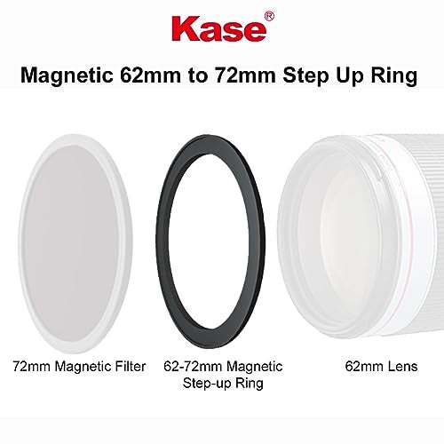 Kase Magnetic 6272mm 62mm to 72mm Filter StepUp Adapter Ring for Wolverine Magnetic Filters 62 72 - Image 3