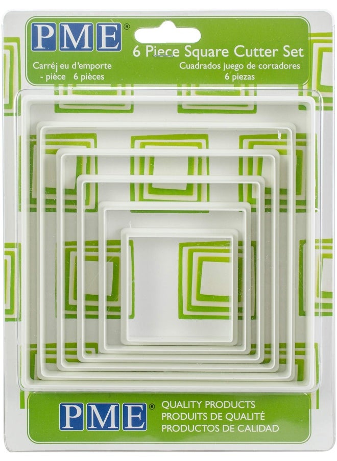 PME Pns4 Square Cutters Set Of 6 White  - Image 1
