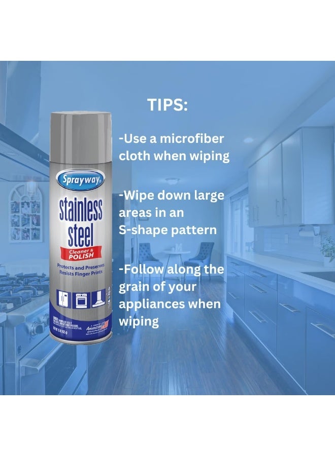 Sprayway Water-Based Stainless Steel Cleaner, 15 Fl Oz (Pack of 1) - Image 5