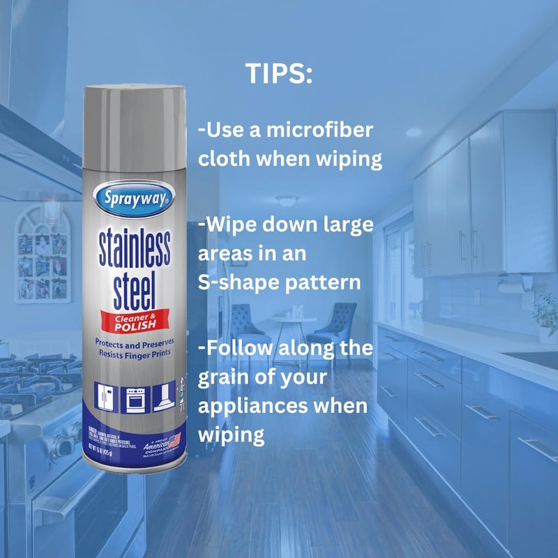 Sprayway Water-Based Stainless Steel Cleaner, 15 Fl Oz (Pack of 1) - Image 4