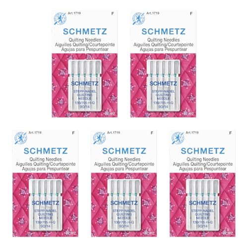 SCHMETZ Quilting Needles Size 9014 5Needle Cards Pack of 5 - Image 1