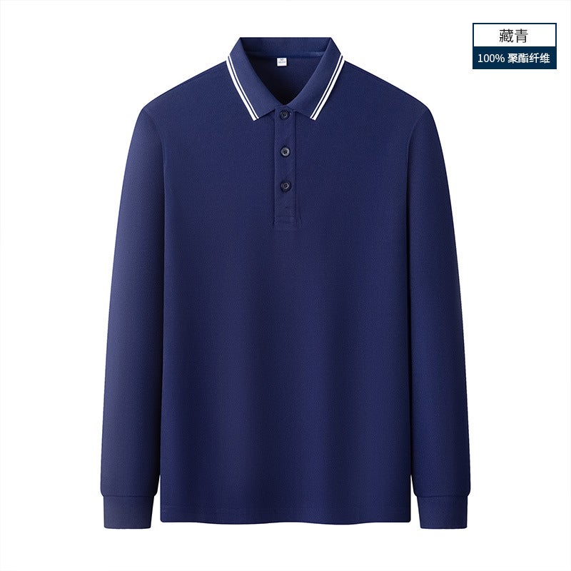 Men's Long Sleeve Polo Shirt Casual Relaxed Fit Workwear T-Shirt - Image 3