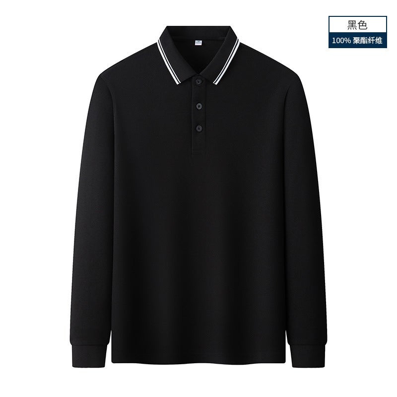 Men's Long Sleeve Polo Shirt Casual Relaxed Fit Workwear T-Shirt - Image 2