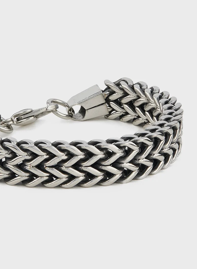 Robert Wood Stainless Steel Chunky Chain Bracelet