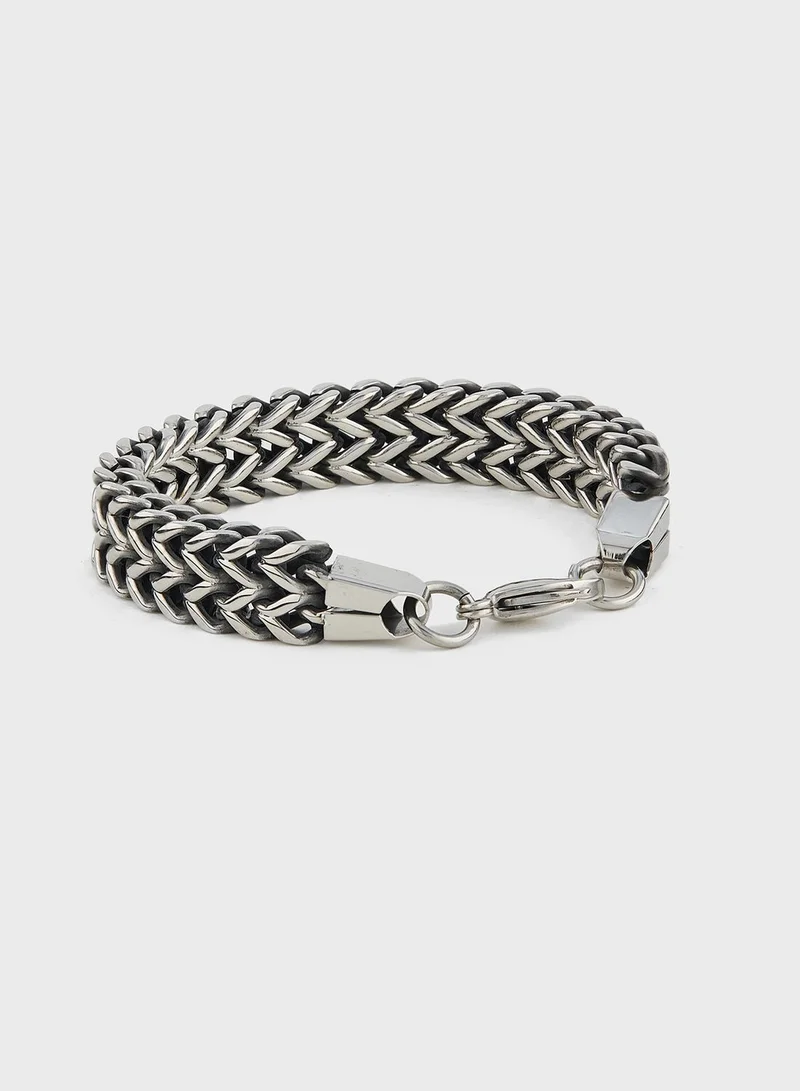 Robert Wood Stainless Steel Chunky Chain Bracelet