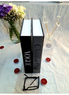 Lovely Book & Book طقم صناديق كتب مزخرفة من 2 علبة كتب ديور فوج بني  - Image 3