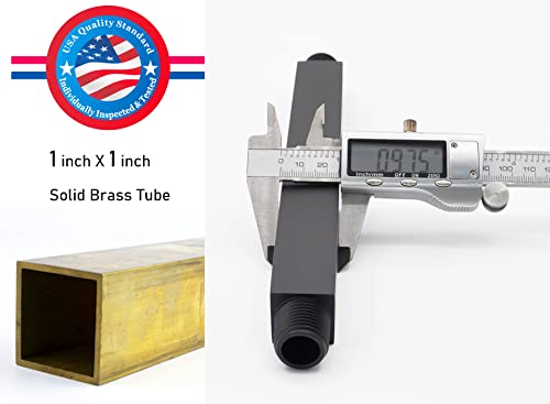 Aquaiaw Square Shower Arm and Anti-Scratch O-Ring Flange, 6 inch, Solid Brass, Both Soldered 1/2 NPT Tapered Threads, Straight Shower Head Arm, Ceiling Mount Shower Extension Arm (Matte Black) - Image 4