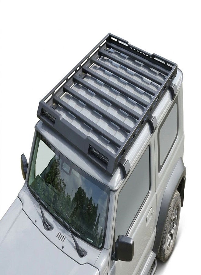Roof Rack for Suzuki Jimny, Luggage Rack with Off-road Led Lights, Heavy Duty Cargo Carrier Basket for Jimny 3door 2019+ Models, Aluminium Rack - Image 1