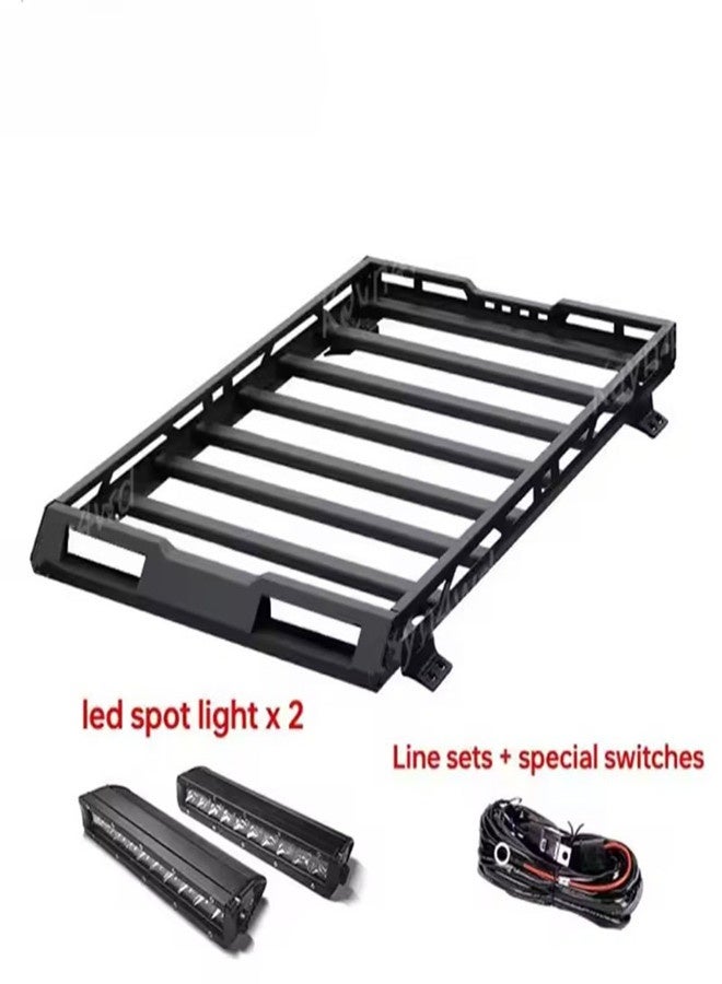 Roof Rack for Suzuki Jimny, Luggage Rack with Off-road Led Lights, Heavy Duty Cargo Carrier Basket for Jimny 3door 2019+ Models, Aluminium Rack - Image 3