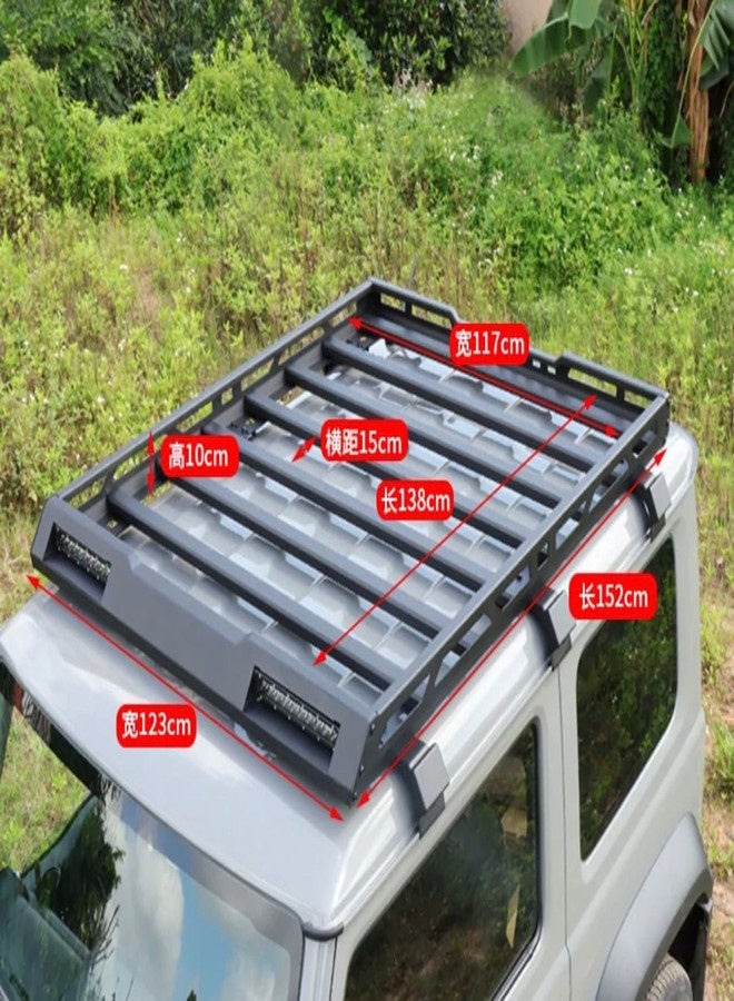 Roof Rack for Suzuki Jimny, Luggage Rack with Off-road Led Lights, Heavy Duty Cargo Carrier Basket for Jimny 3door 2019+ Models, Aluminium Rack - Image 5