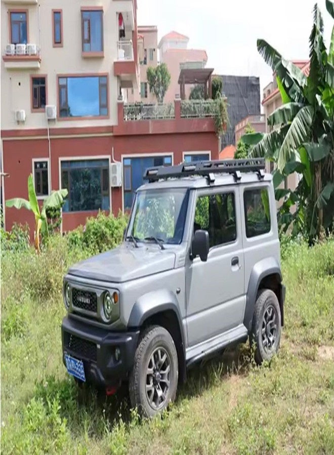 Roof Rack for Suzuki Jimny, Luggage Rack with Off-road Led Lights, Heavy Duty Cargo Carrier Basket for Jimny 3door 2019+ Models, Aluminium Rack - Image 4