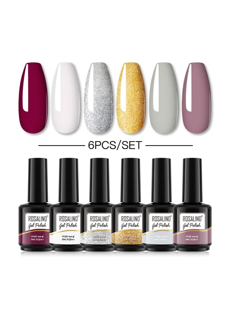 Rosalind ROSALIND 6PCS Gel Nail Polish Set  - Image 2