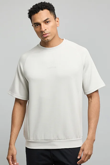 أر أند بي Embroidery Detail T-Shirt with Crew Neck and Short Sleeves