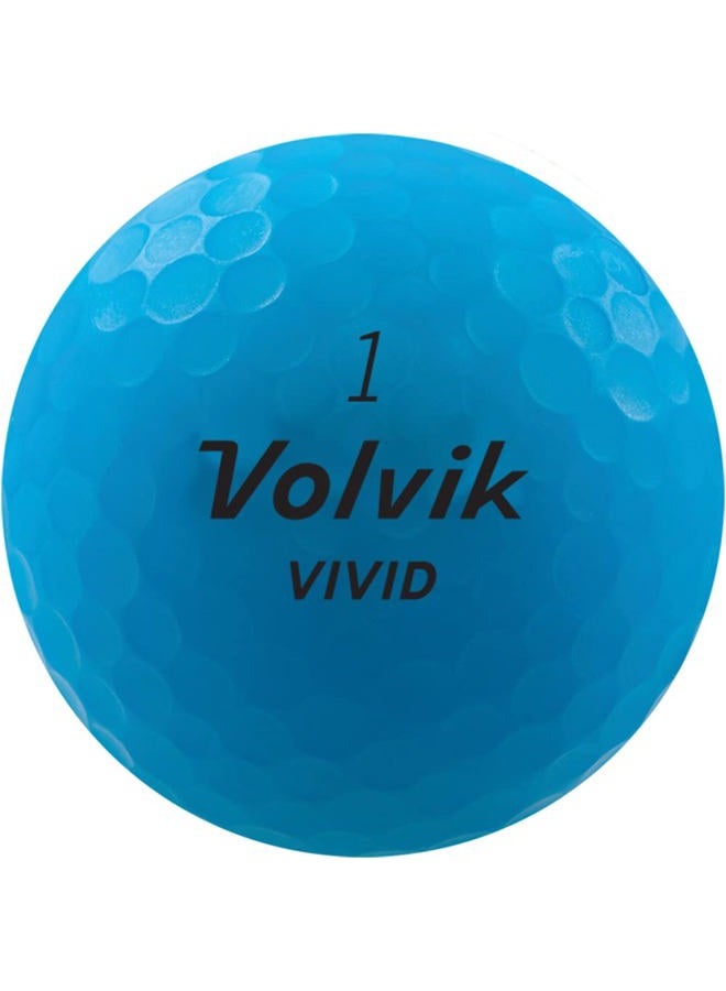Volvik Vivid Golf Balls: Matte Blue, Dozen - Image 2
