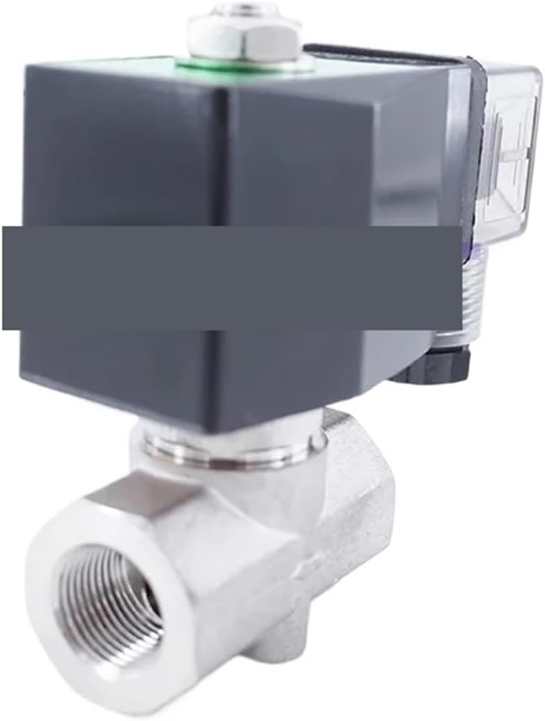 صمام كهرومغناطيسي ثنائي الاتجاه 100Bar 150Bar GSPG-06، قطر 3/8" 1/2"، جهد 220V أو 24V، فتحة 6mm، من الفولاذ المقاوم للصدأ 304، نوع N.C، جهد DC12V_100BAR - Image 1