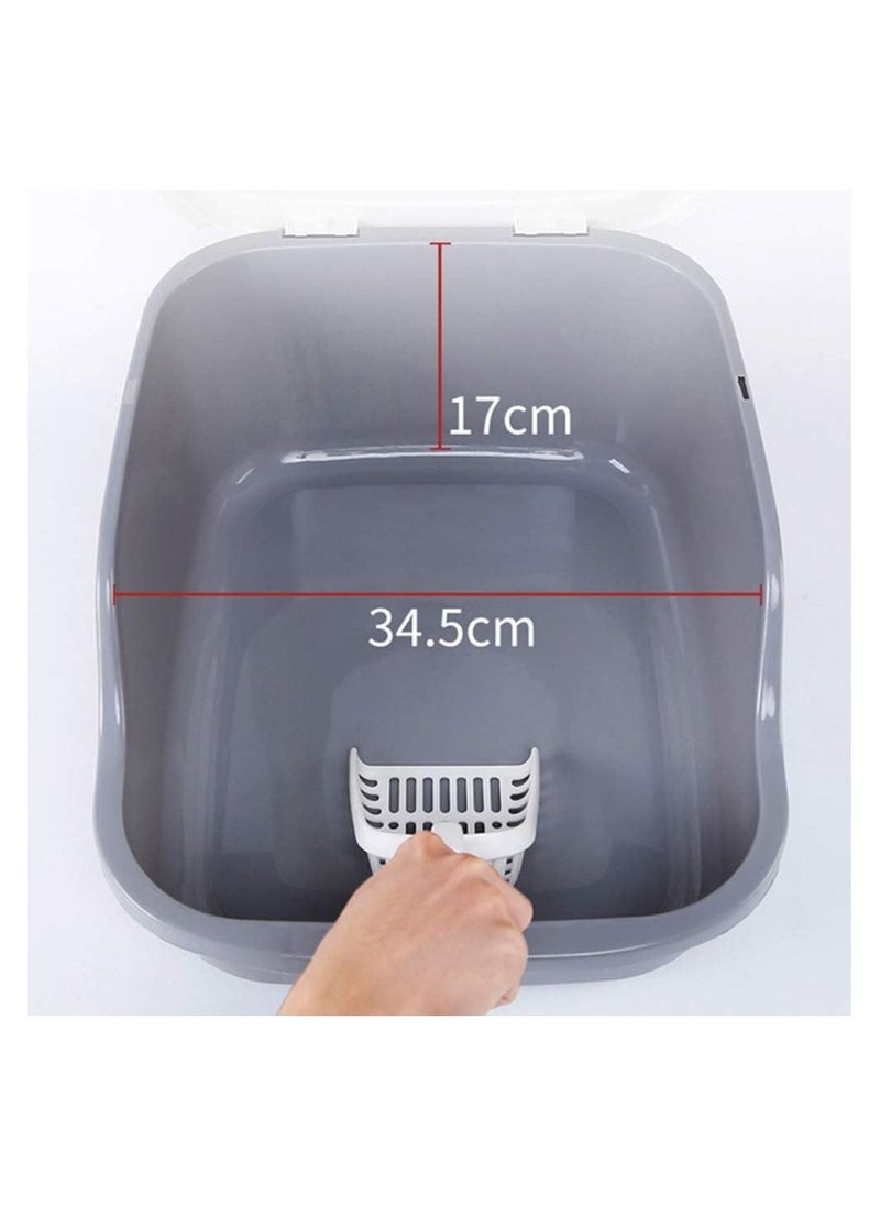 Generic - Cat Litter Box with Lid, Fully Enclosed Splash and Leak Proof Litter Box, High Edge Odorless Cat Litter Box, Easy to Set Up and Clean (Pink) - Image 1