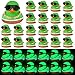 Lunmon 48 Pcs Glow in The Dark Ducks Mallard Rubber Duck with Sunglasses Necklace Mini Squeaky Rubber Ducks for First Day of School Gifts Birthday Party Favors Supplies - Image 2