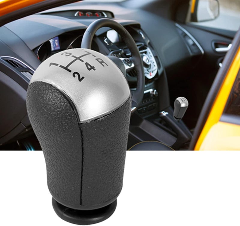 5 Speed Gear Stick Shift Knob, ABS Plastic, Black Replacement for Focus MK3 - Easy Installation, Durable Accessory (Grey) - Image 2