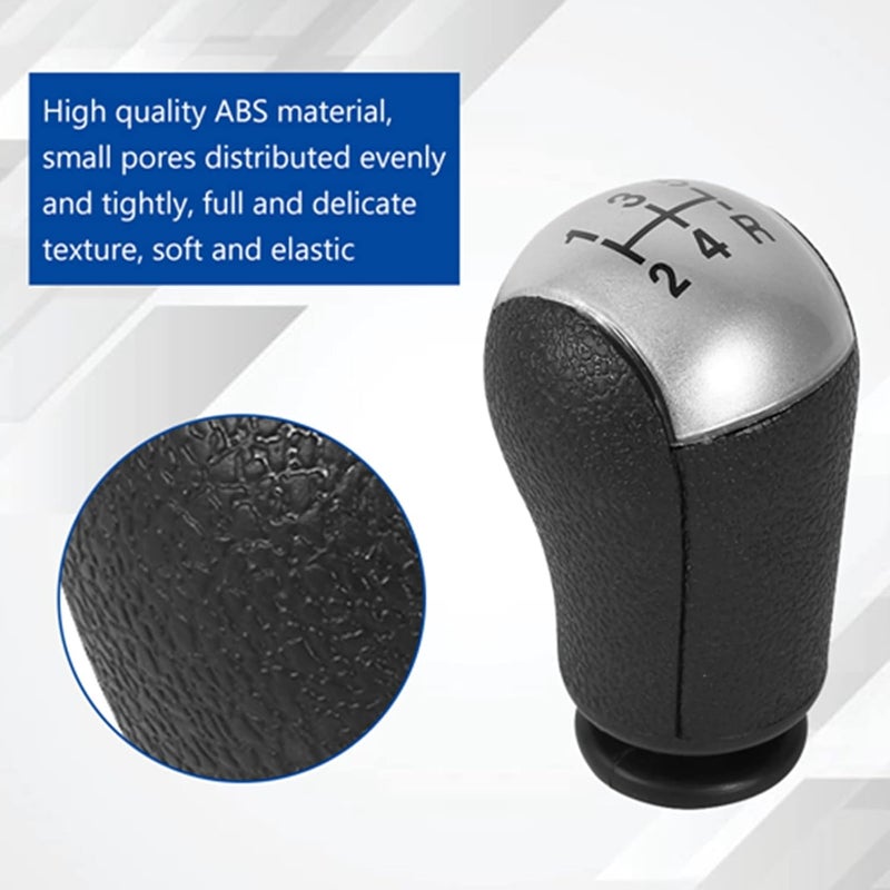 5 Speed Gear Stick Shift Knob, ABS Plastic, Black Replacement for Focus MK3 - Easy Installation, Durable Accessory (Grey) - Image 4