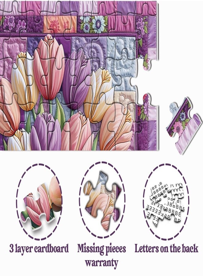 PPuzzling Tulips Puzzles for Adults 1000 Pieces, Tulip Flower Garden Jigsaw Puzzles, Colorful Floral Plant Puzzle - Image 5