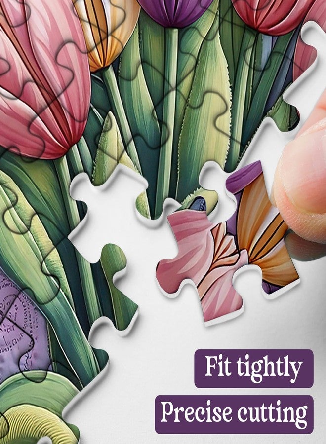 PPuzzling Tulips Puzzles for Adults 1000 Pieces, Tulip Flower Garden Jigsaw Puzzles, Colorful Floral Plant Puzzle - Image 3