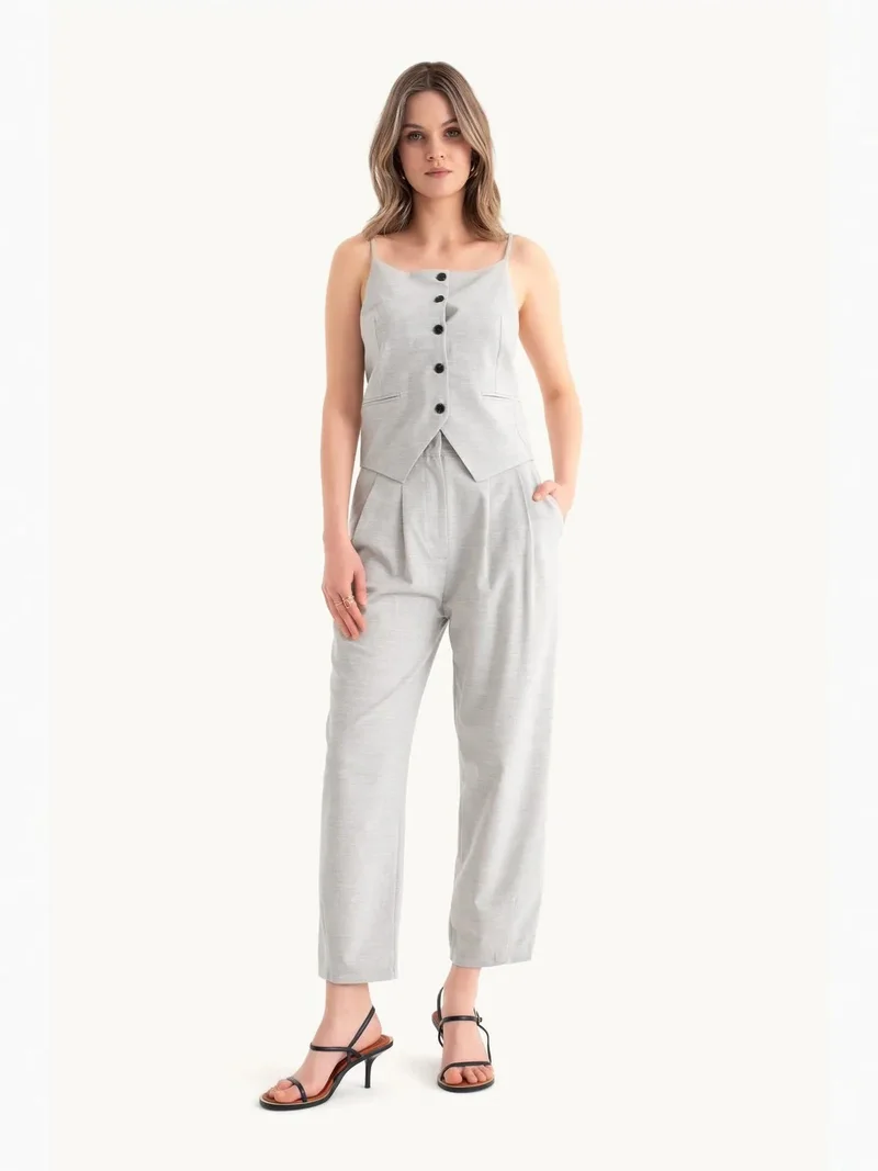 HICCUP Spaghetti Strap Buttoned Top