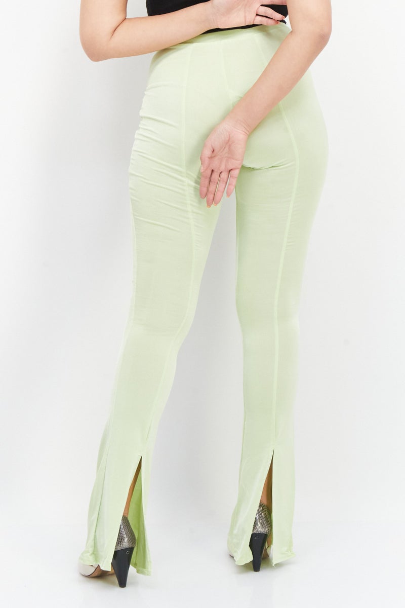 RIVER ISLAND Women Fit and Flare Plain Stretchable Pants, Mint Green - Image 2