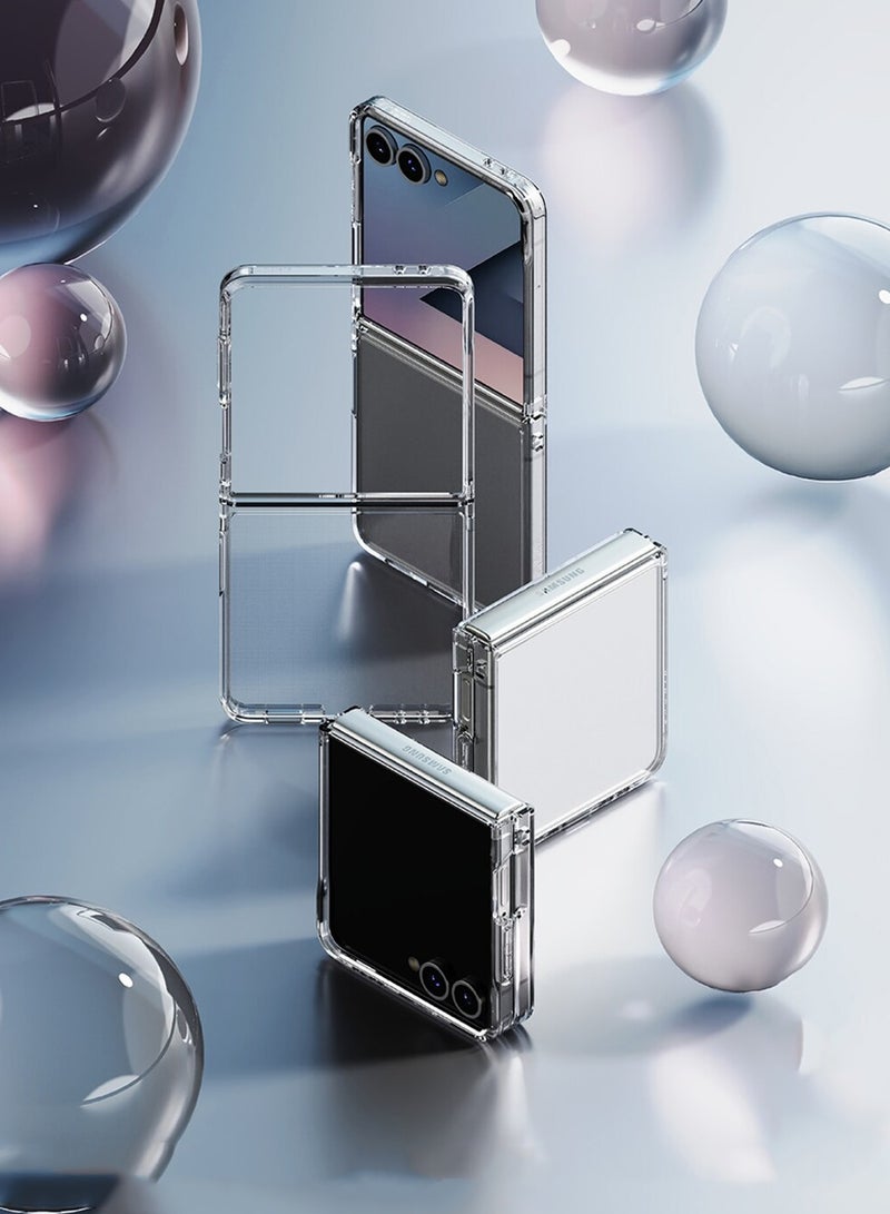 Wtech Samsung Galaxy Z Flip7 5G 2025 Magnetic Case, Slim Transparent Flexible TPU Shockproof Magsafe Back Phone Case (MCTPTN) - Clear - Image 2