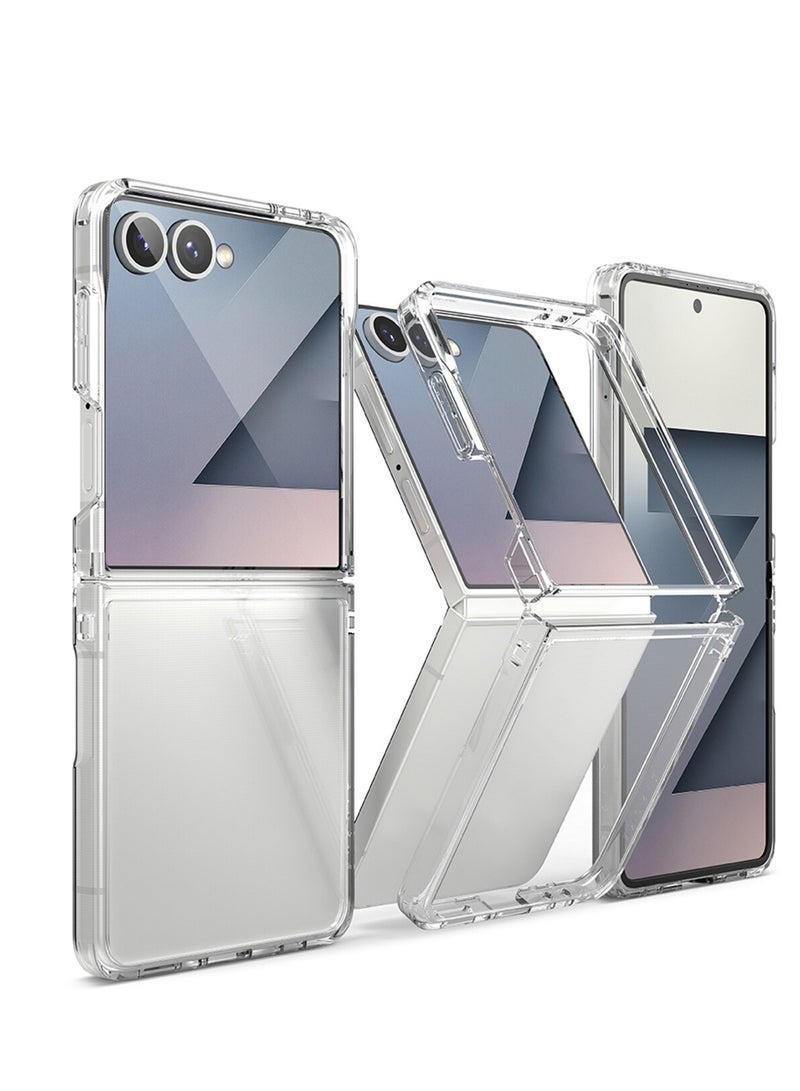 Wtech Samsung Galaxy Z Flip7 5G 2025 Magnetic Case, Slim Transparent Flexible TPU Shockproof Magsafe Back Phone Case (MCTPTN) - Clear - Image 1