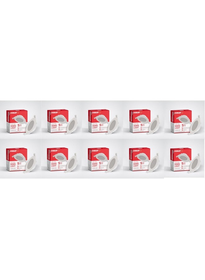 Eveready Eveready LED 5W Mini Downlight | Cutout 3inches | High Surge Protection Upto 4KV | Fits into Junction Box | Light Weight PC Body | Pack of 10 - Image 1