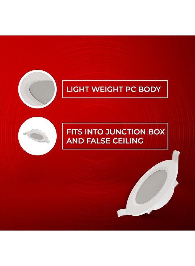 Eveready Eveready LED 5W Mini Downlight | Cutout 3inches | High Surge Protection Upto 4KV | Fits into Junction Box | Light Weight PC Body | Pack of 10 - Image 3